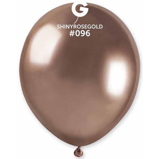 Gemar 5" Shiny Rose Gold Balloons - Pack Of 50