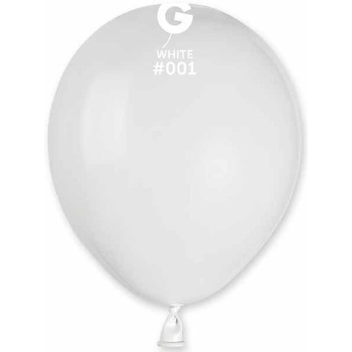 Gemar 5" White Balloons #001 (100/Bag)