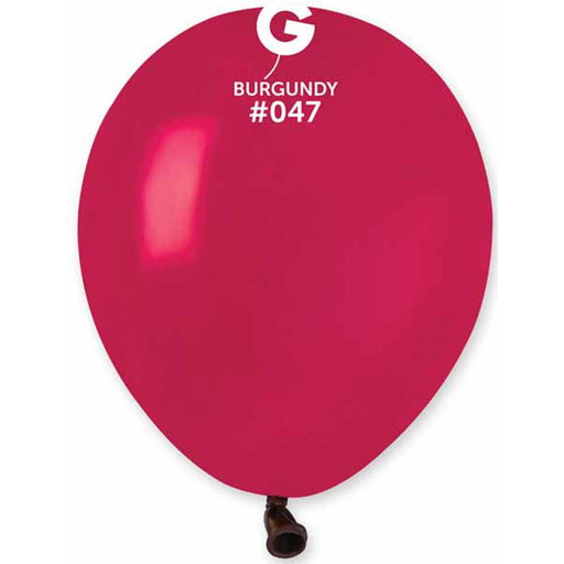 Gemar Burgundy Latex Balloons - 5 Inches, Pack Of 100