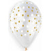 Gemar Golden Dot S Balloons - 13" Clear Latex (50/Bag)