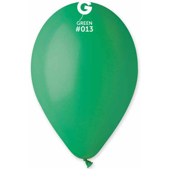 Gemar Green Latex Balloons - 12", #013, 50/Bag