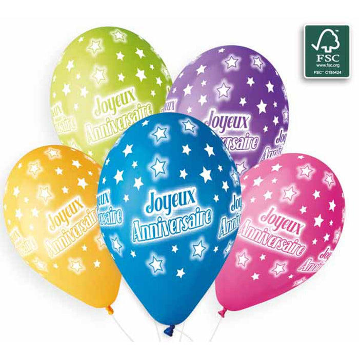 Gemar Joyeux Anniversaire Balloons 