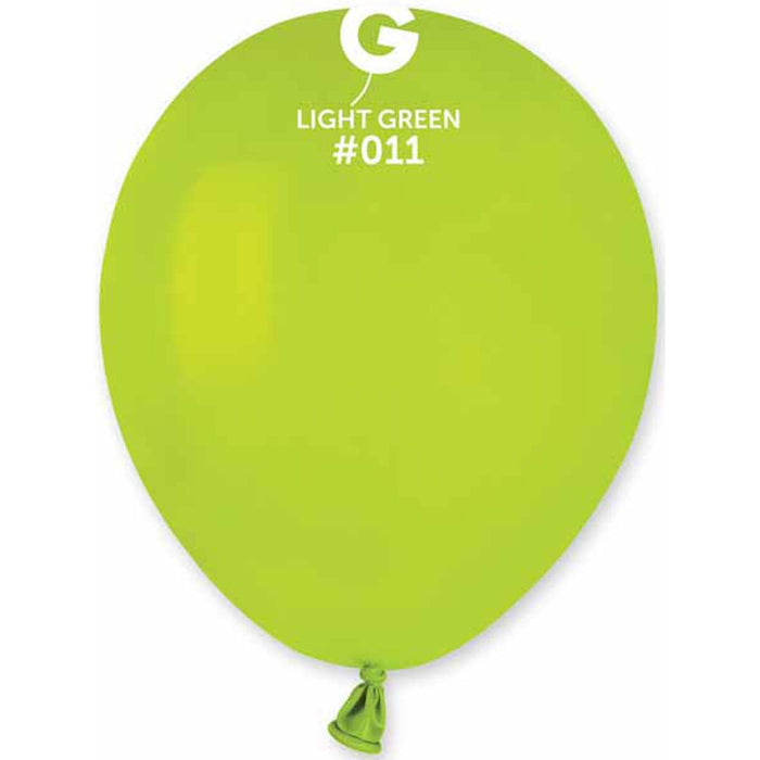 Gemar Light Green Balloons - 5", 100/Bag (#011)