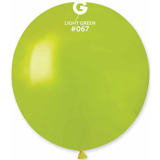 Gemar Metallic Lt Green Balloons - 19" (25/Bag) #067