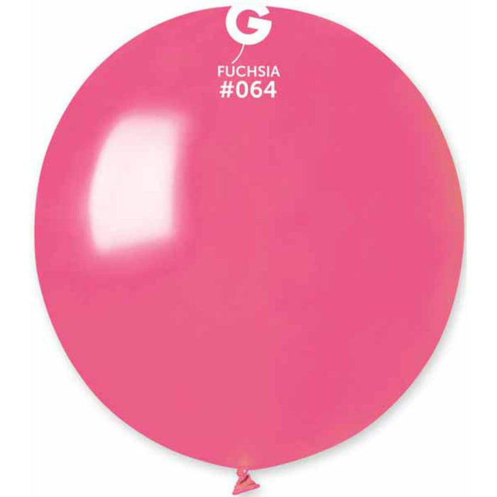 Gemar Metallic Fuchsia Balloons - Pack Of 25 (19 Inch)