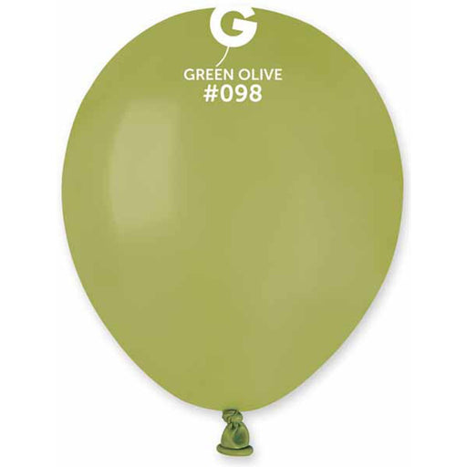 Gemar Olive Green Latex Balloons - 5" (100/Bag)