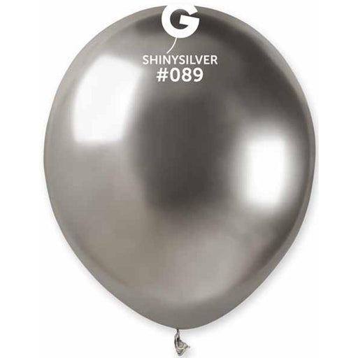 Gemar Shiny Silver Foil Balloons - Pack Of 50 (5 Inches)