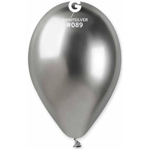 Gemar Shiny Silver Latex Balloons - Pack Of 25 (13 Inch)