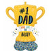 43″ Best #1 Dad Trophy AirLoonz Foil Balloon (1/Pk)