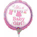 Girl Shower With Love 4" A10 Mylar Balloon.