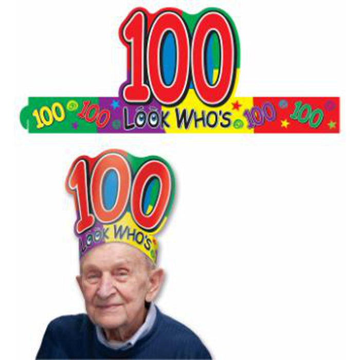 Centenarian Celebration 100 Look Who's 100 Headband (3/Pk)