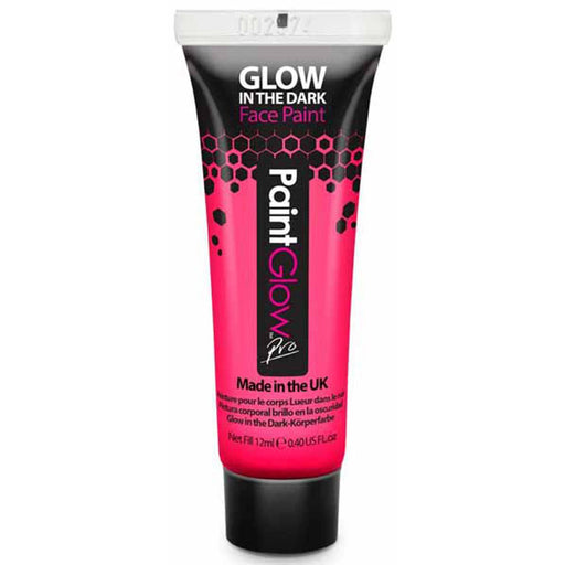 "Glow In Dark Pink Face Paint - 12Ml Bulk Bottle"