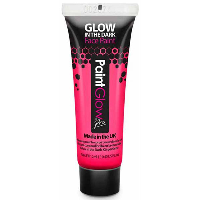 "Glow In Dark Pink Face Paint - 12Ml Bulk Bottle"