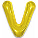 Gold Foil Letter V Balloon - 34"