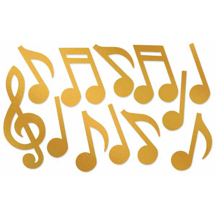 Gold Foil Musical Silhouettes (12 Sheets)