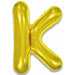 Gold Letter K Foil Balloon - 34 Inches