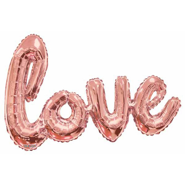 "Gold Love Script Decoration - 7.5 Ft X 4.5 Ft"