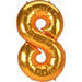 Gold Number 8 Foil Balloon Set - 53" L53 Pkg