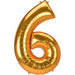 Gold Number 6 Balloon Package - 54" Height.