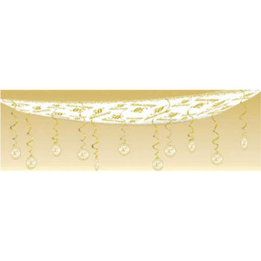 Golden Anniversary Ceiling Decor - 50Th Anniv (1/Pack)