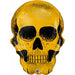 Gleaming Gold Skull Halloween Balloon - 36 Inch