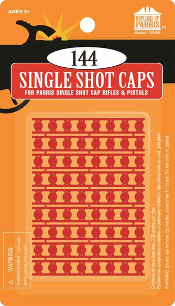 Parris Pull-Off Caps for Single-Action Cap Guns, 144 Count