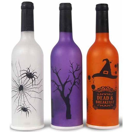 Halloween Led Lighted Bottles - White.