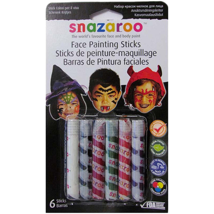 Halloween Face Painting Set: Snazaroo Painting Stks 6/Set.