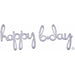 "Happy Bday" Holographic Stickers Pkg