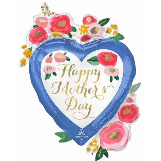 Mother's Day Floral Heart 34" Balloon (3/Pk)
