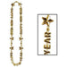 Golden Elegance: 36" Happy New Year Beads Of Express Ion Gold (3/Pk)