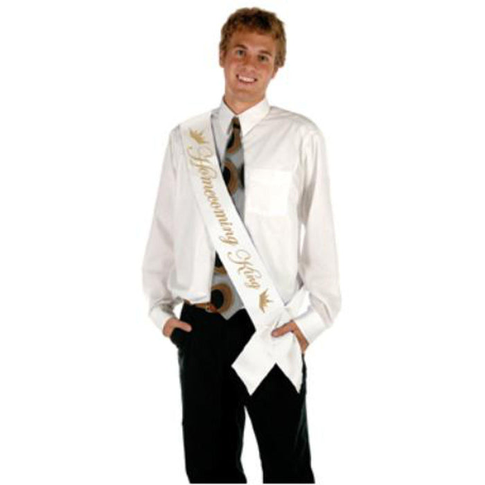 "Homecoming King Satin Sash - 33"X4""