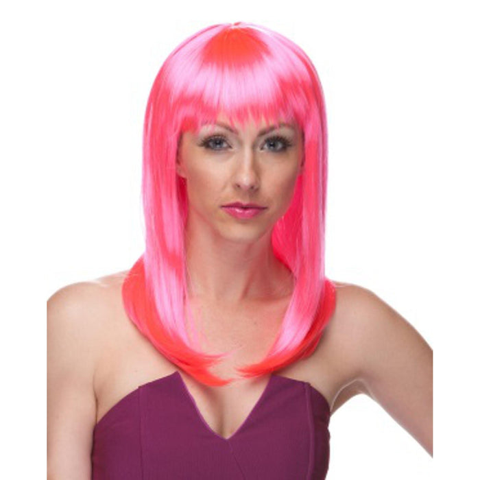 Hot Pink Hollywood Wig.