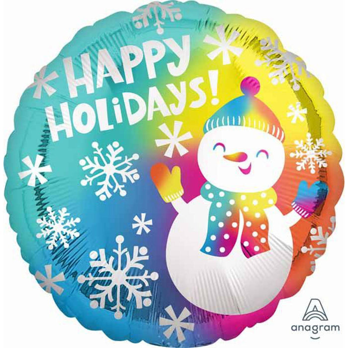 Hpy Holidays Snowman - 18" Rnd Sl S40 Pkg