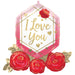 "I Love You Gem/Roses Balloon Set"