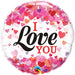 "Ilu Confettie Hearts Foil - 9" Round Decoration"