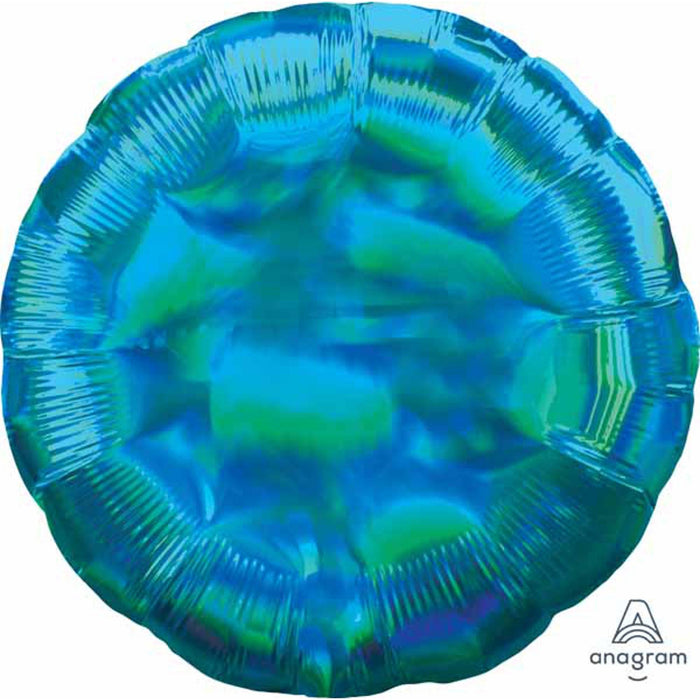 Iridescent Cyan Balloon Package - 18" Round S40.