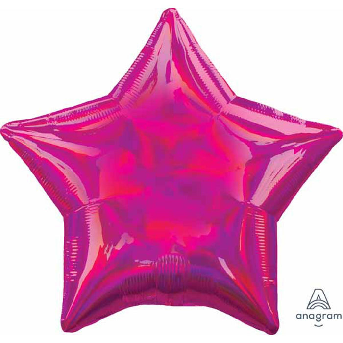 "Iridescent Magenta Star Balloon Package"