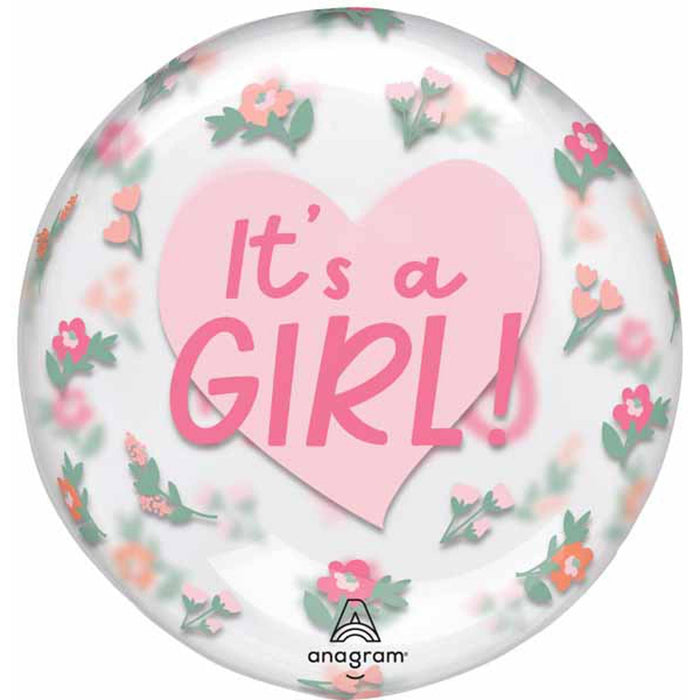 Its A Girl Floral Balloon