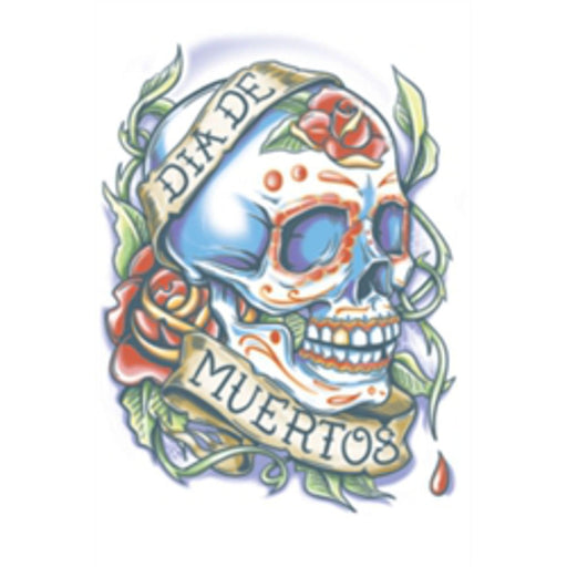 "La Rosa" Day Of The Dead Temp Tattoo.