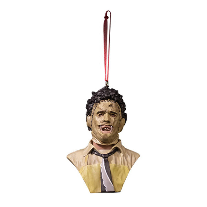 Leather Face Horror Ornament.