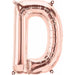Letter D Rose Gold 16" Packaged 01340