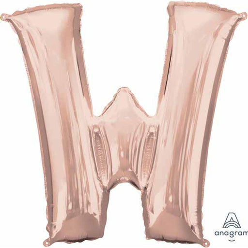 Letter W Rose Gold 16" Shape Package With L16 Ci.