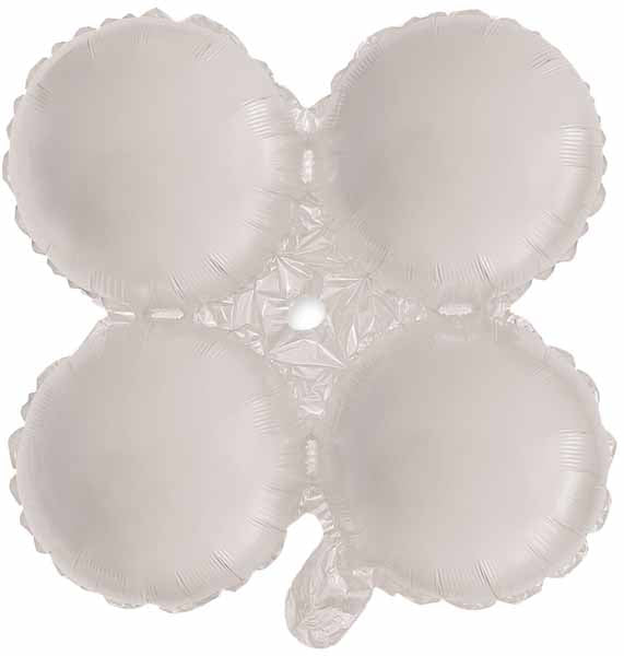 12-Inch White Quad Arch Foil Balloon