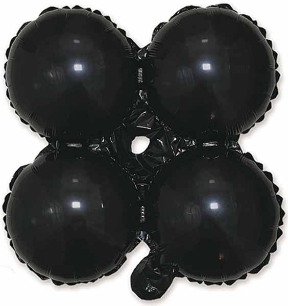 25-Inch Black Quad Arch Foil Balloon