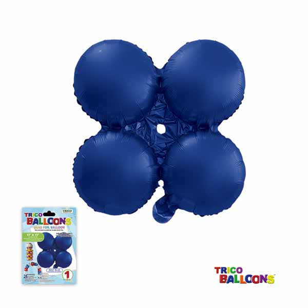 25-Inch Navy Blue Quad Arch Foil Balloon
