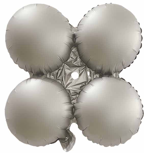 25" Matte Silver Quad Arch Foil Balloon