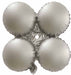 25" Matte Silver Quad Arch Foil Balloon