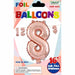 16" Rose Gold Number 8 Foil Balloon