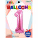 34-Inch Pink Number 1 Foil Balloon